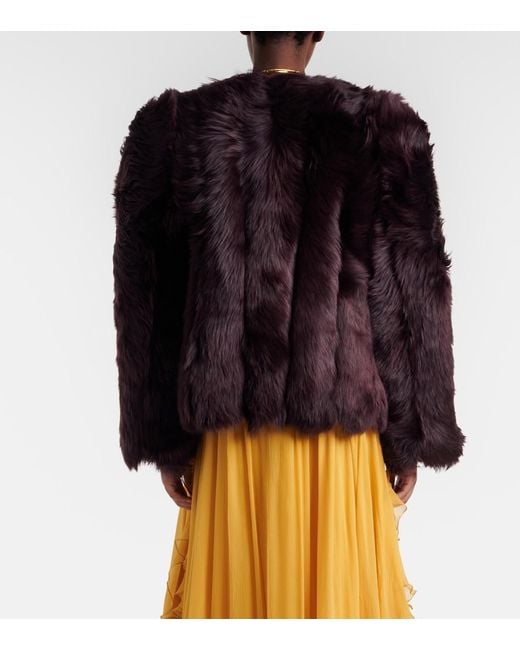 Chloé Black Shearling Jacket