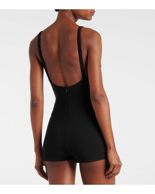 Magda Butrym Black Wool-Blend Romper