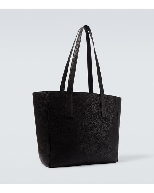 The Row Black Hector Leather Tote Bag for men