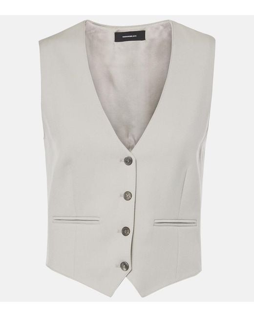 Wardrobe NYC Gray Virgin Wool Waistcoat