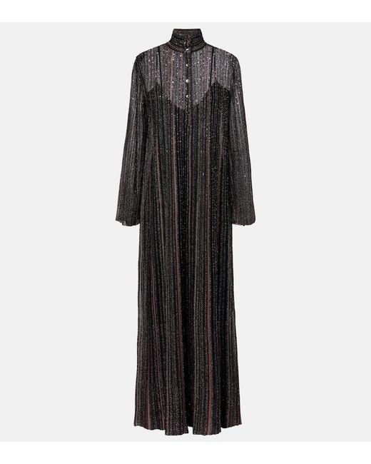 Missoni Black Sequined Lame Maxi Dress