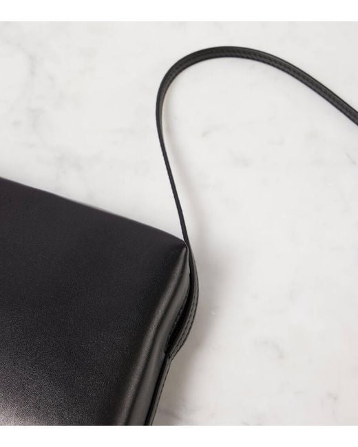 The Row Black Regent Leather Crossbody Bag