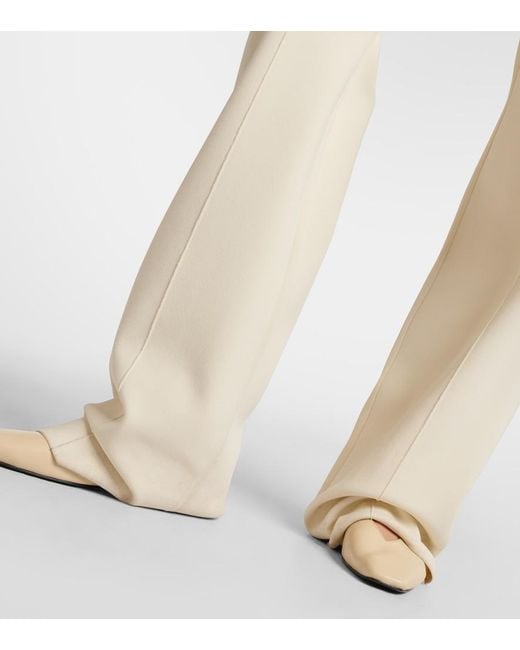 Joseph White Milano Mid-Rise Straight Pants