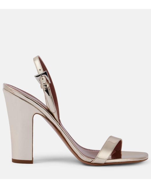 Paris Texas Brown Bea 100 Mirrored Leather Sandals