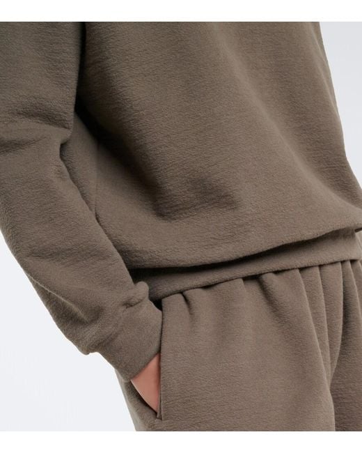 Magda Butrym Green Cotton-Blend Fleece Polo Sweater
