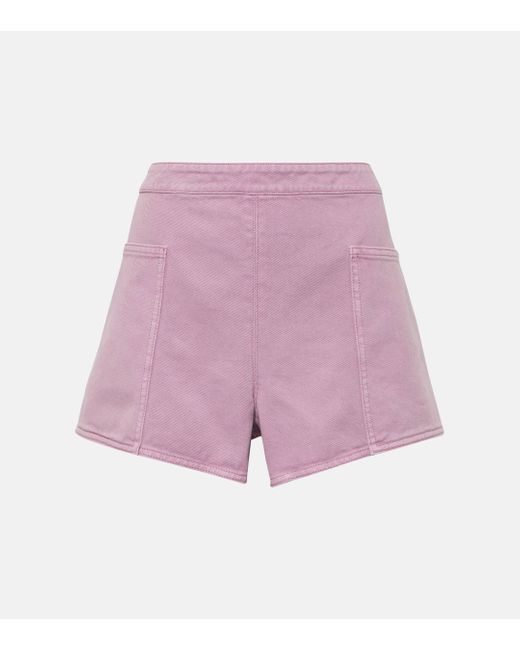 Max Mara Pink Alibi Cotton Drill Shorts