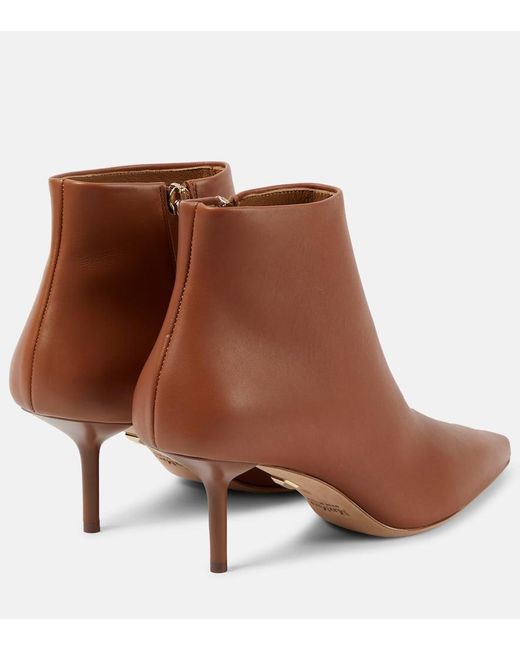 Max Mara Brown Leather Ankle Boots
