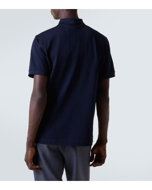 Polo De Algodon Prada de hombre de color Blue