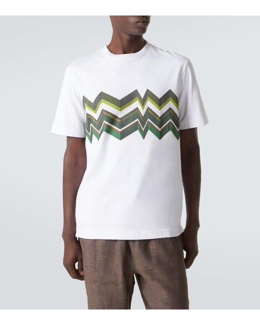 Missoni T-Shirt Aus Baumwolle in White für Herren