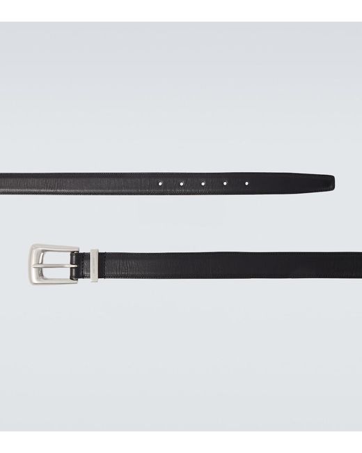 Saint Laurent Black Leather Belt for men