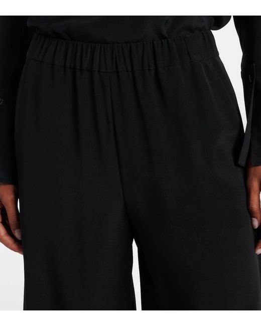 パンツ MAX MARA BONN COMFORT TROUSERS IN CREPE DE CHINE STRETCH Comfortable trousers in stretch crêpe de Chine, ivory