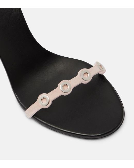 Emilio Pucci White Emilio 95 Eyelet Suede Sandals