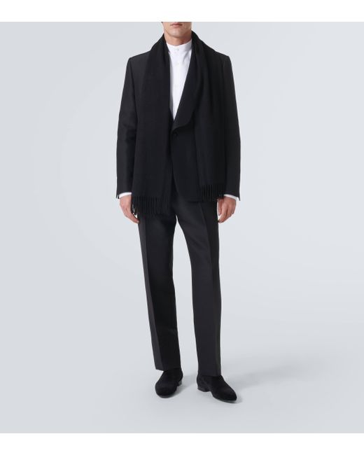 Loro Piana Black Cashmere And Silk Suit Jacket for men