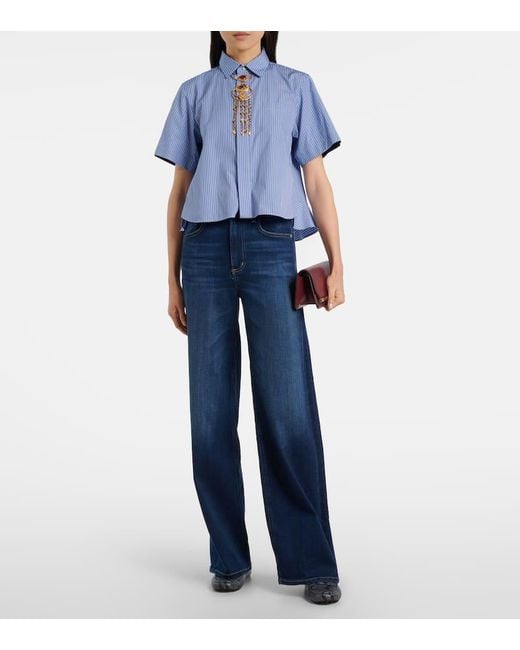 Citizens of Humanity Blue Lyra High-Rise Wide-Leg Jeans