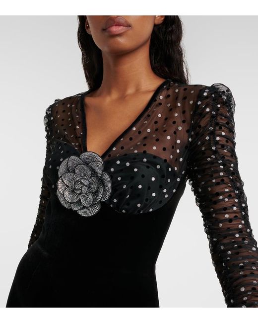 Vestido corto Whitney adornado Rebecca Vallance de color Black