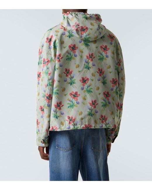 Loewe Green Floral Reversible Jacket for men
