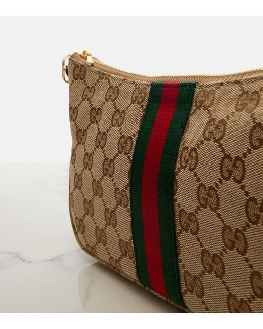 Gucci White Lunetta Gg Canvas Small Crossbody Bag