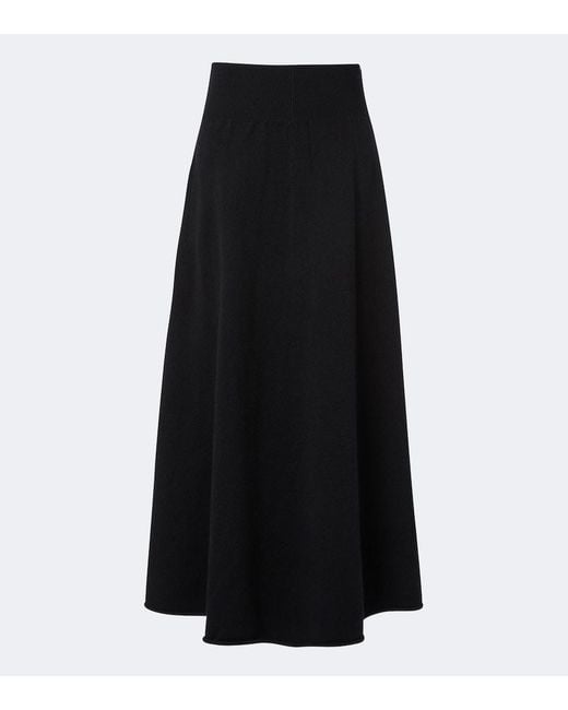 Extreme Cashmere Black N°498 Grace Cashmere-Blend Maxi Skirt