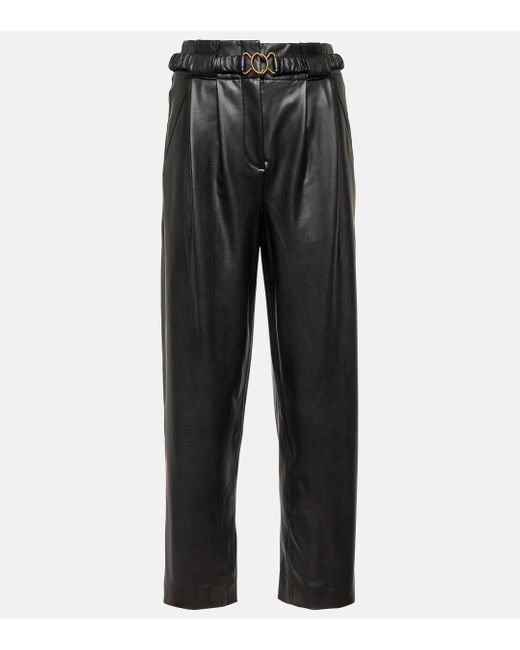 Pantalon Coolidge en cuir synthetique Veronica Beard en coloris Gray
