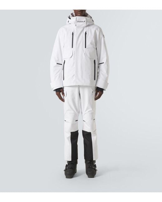 Fusalp White John Technical Twill Ski Jacket for men
