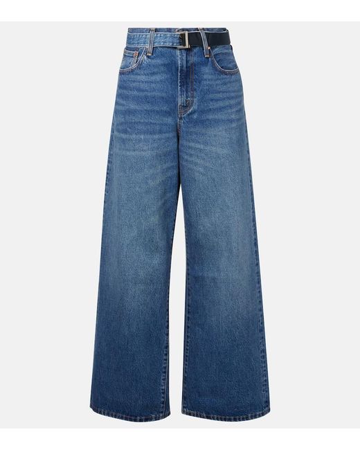 Sacai Blue X Levi's High-Rise Wide-Leg Jeans