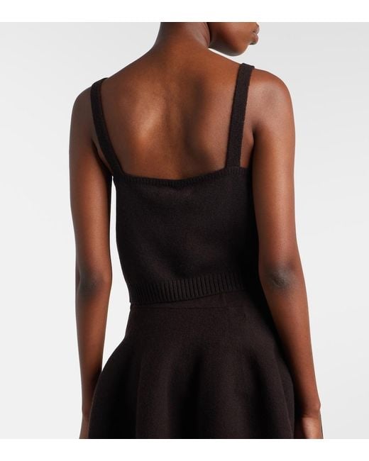 Lisa Yang Black Violia Cashmere Crop Top