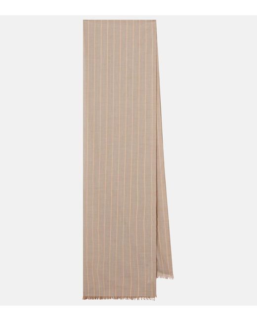 The Row Natural Guel Striped Cotton Scarf