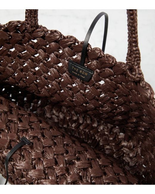 The Row Estelle Raffia Tote Bag in Brown | Lyst UK