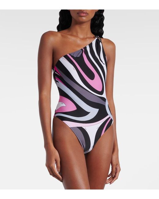 Emilio Pucci White Badeanzug Marmo