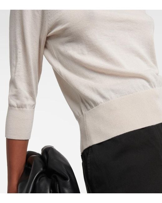 Jersey Piuma De Cachemir Loro Piana de color White