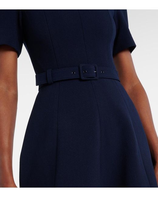 Rebecca Vallance Blue Xena Embellished Crepe Midi Dress
