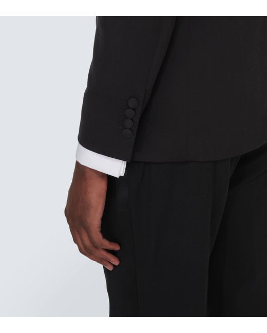 Brunello Cucinelli Black Single-breasted Silk Tuxedo Jacket for men