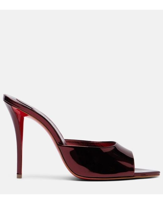 Christian Louboutin Miss Z 100 Mirrored Leather Mules
