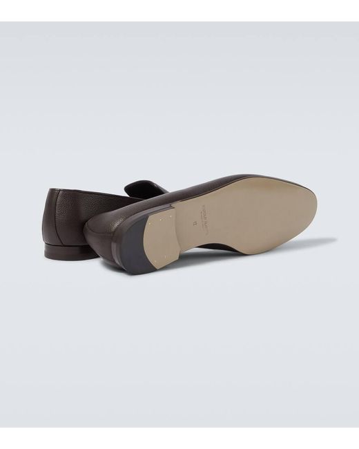Manolo Blahnik Slip-Ons Kate Aus Leder in Brown für Herren
