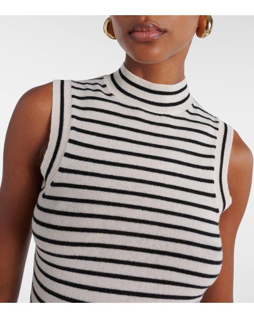 Top De Cuello Alto Masha De Cachemir A Rayas Nili Lotan de color Black