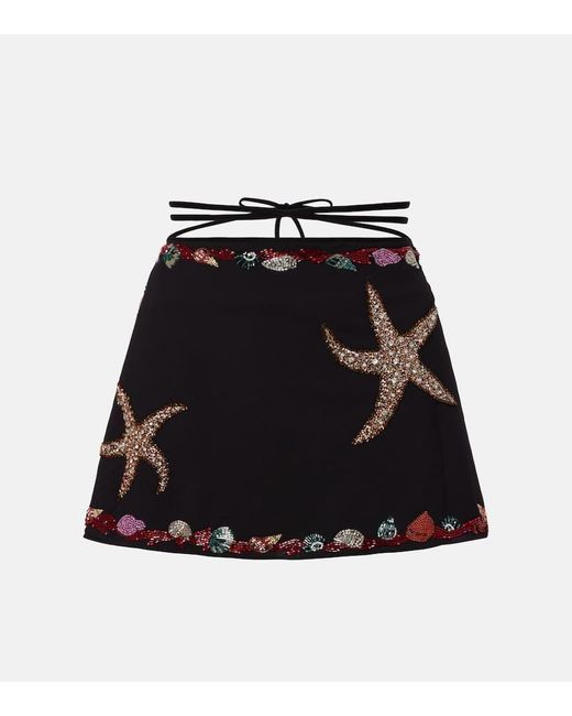Gonna A Portafoglio Calypso Con Perline di Clio Peppiatt in Black