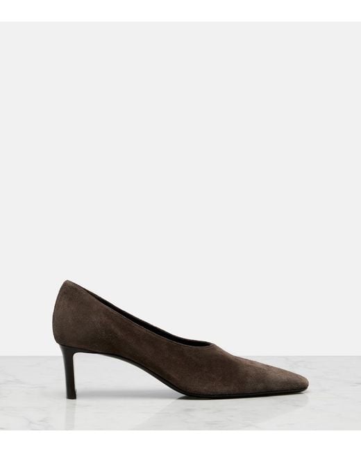 Khaite Brown Cecilia Suede Pumps