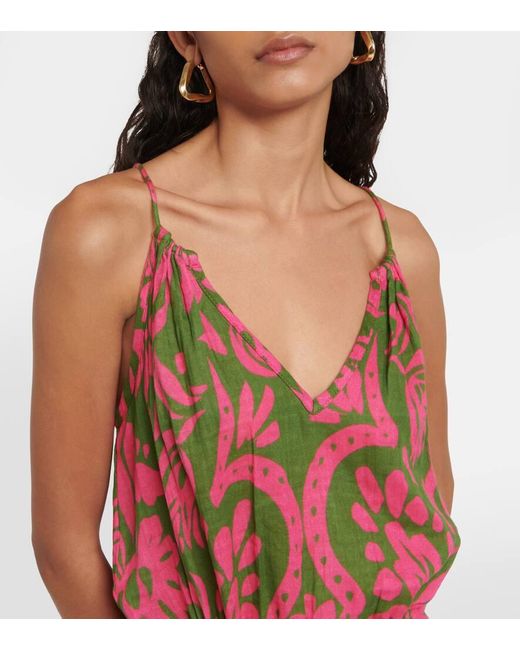 Velvet Red Midikleid Sasha Aus Baumwoll-Gaze