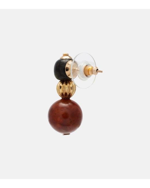 Jennifer Behr Metallic Asher Beaded Drop Earrings