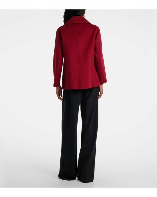 Max Mara Red Elise Virgin Wool Jacket