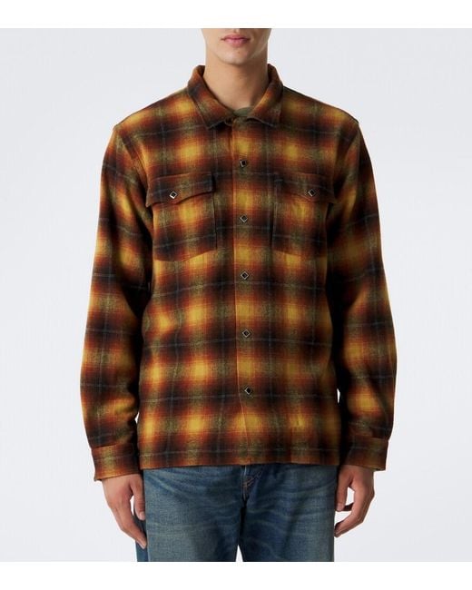 RRL Brown Plaid Wool-Blend Shirt for men