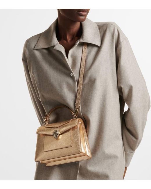 Borsa Serpenti Forever Medium di BVLGARI in Natural