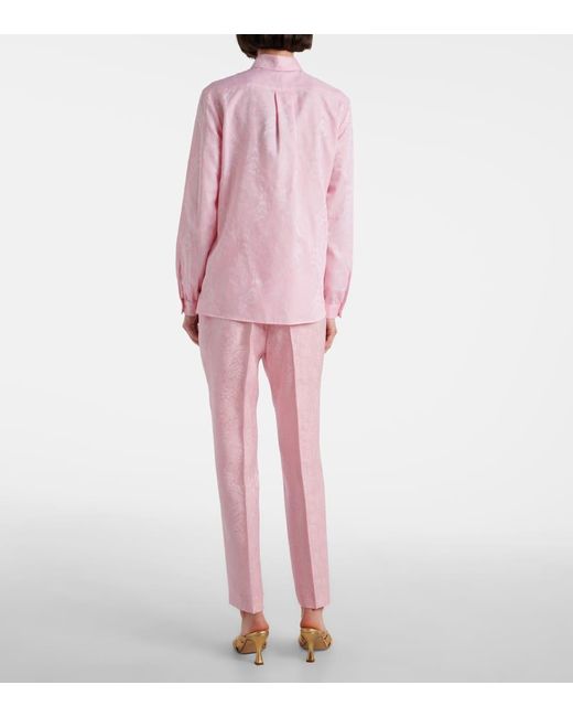 Chemise En Jacquard De Coton Etro en coloris Pink