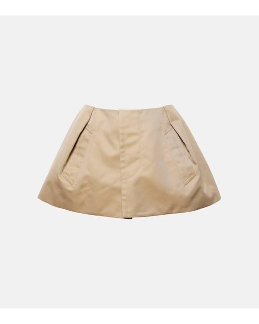 Sacai Natural Cotton-blend Gabardine Shorts