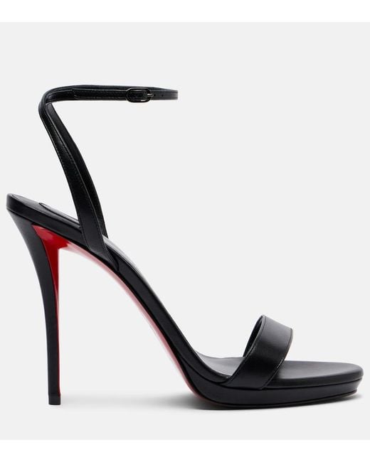 Christian Louboutin Black Miss Z 120 Leather Slingback Pumps