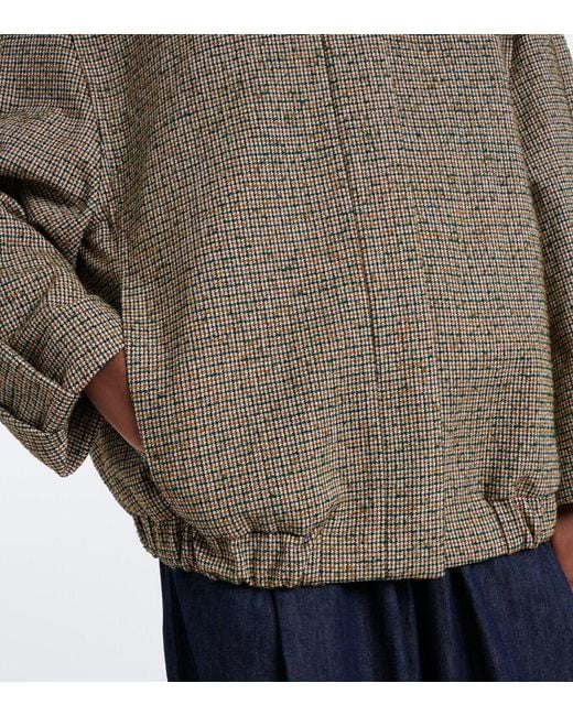 Dries Van Noten Brown Checked Bomber Jacket