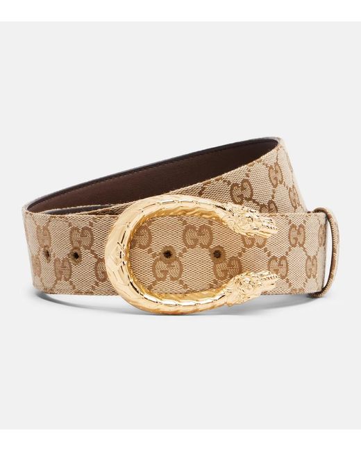 Gucci Natural Dionysus Gg Canvas Belt