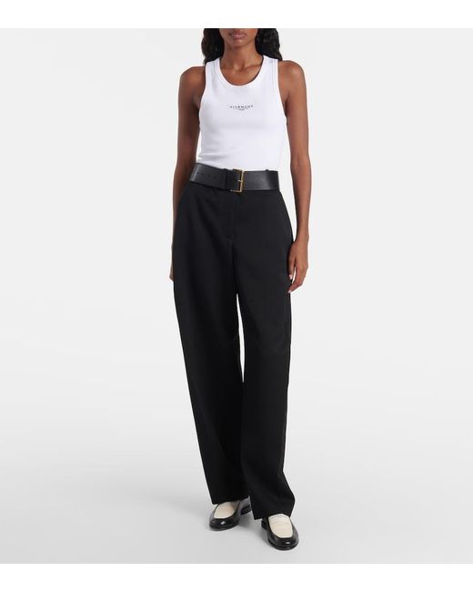 Givenchy White Stamp Cotton Tank Top
