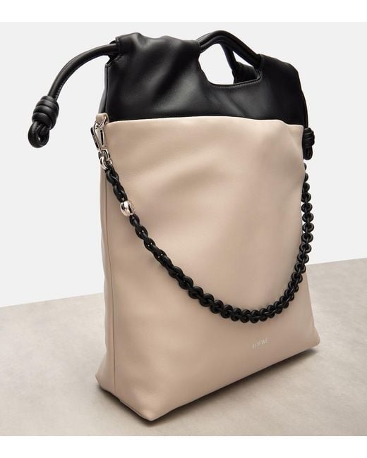 Loewe Black Flamenco Leather Clutch