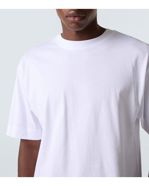 Dries Van Noten White Cotton Jersey T-Shirt for men